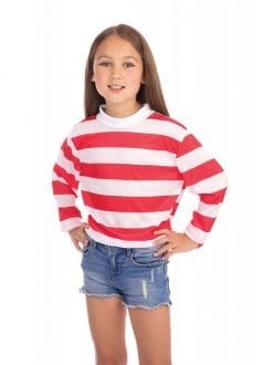 Child Red White Striped Top