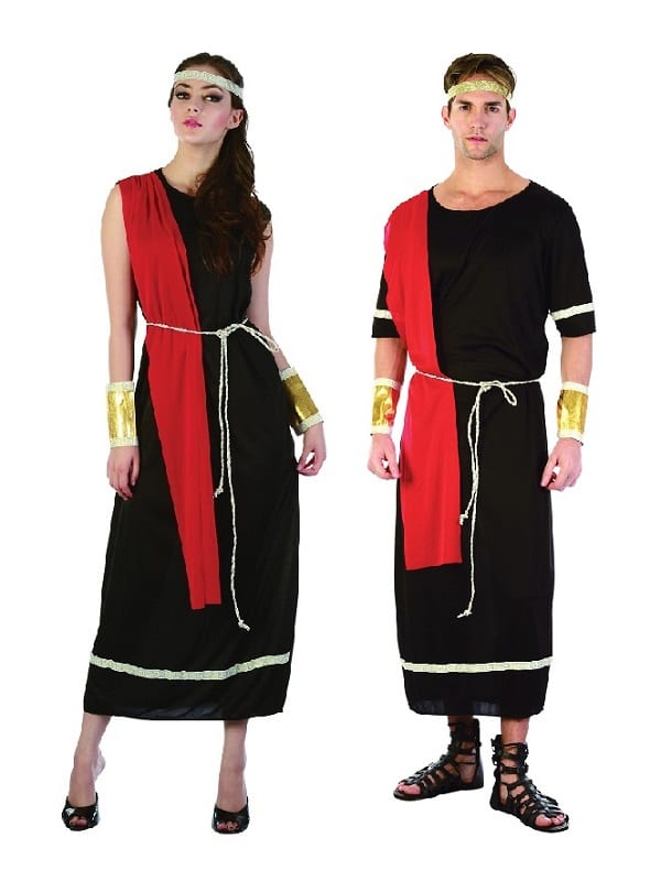 Roman Goddess / Caesar Black Toga - Costumes R Us LTD Fancy Dress