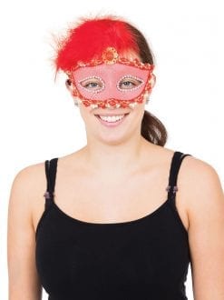 tall feather eye mask