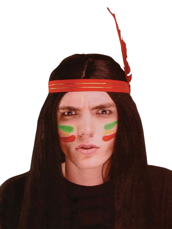 SQUAW WIG TIGERLILY NATIVE AMERICAN INDIAN GIRL ADULT FANCY DRESS ACCESSORY 