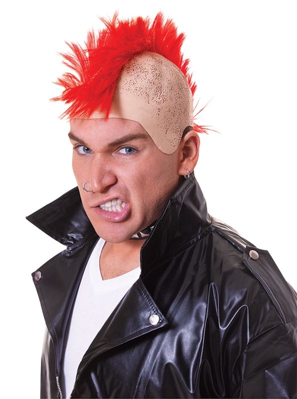 Mohican Wig With Red Hair - Costumes R Us Fancy Dress