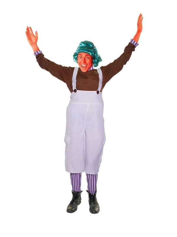 Fancy Dresses Adult Mens Charlie Chocolate Factory Costume Oompa Loompa ...