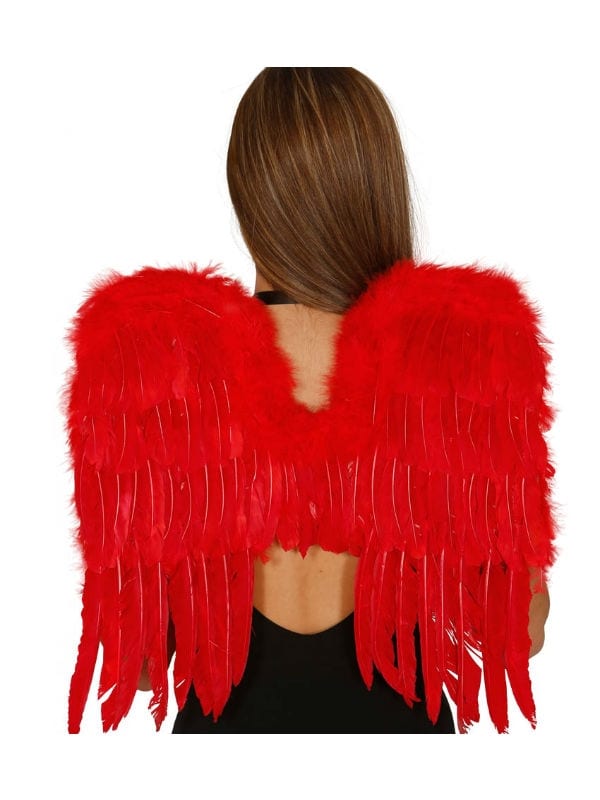 Devil Red Feather Wings - Costumes R Us Fancy Dress